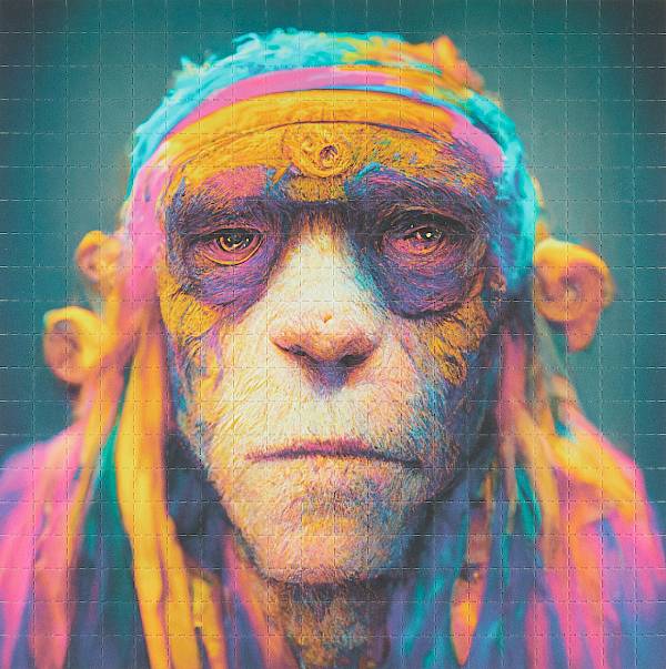 Bored hippie ape "John"